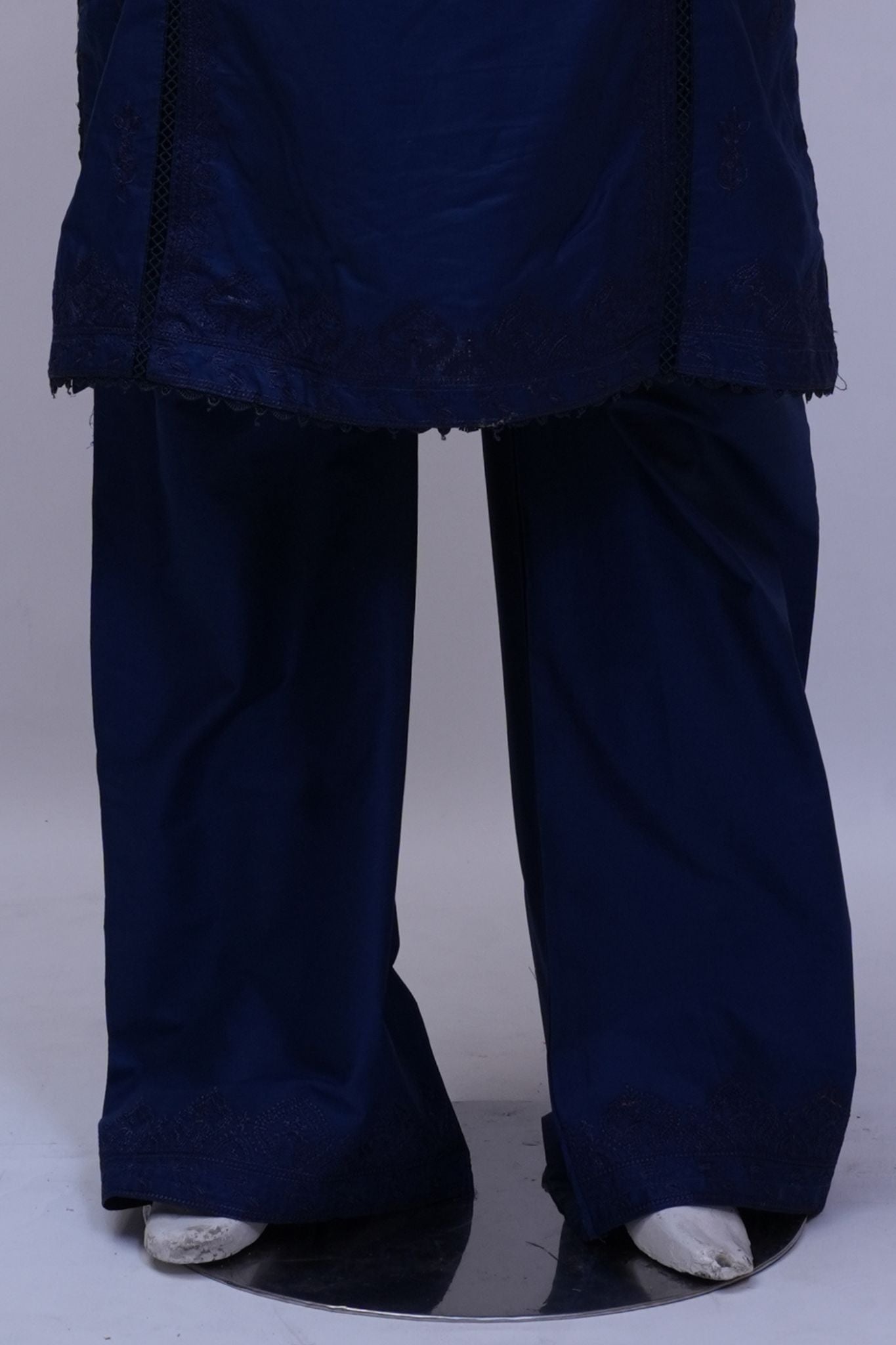 Royal Midnight Blue 3-Piece Stitched Embroidered Suit