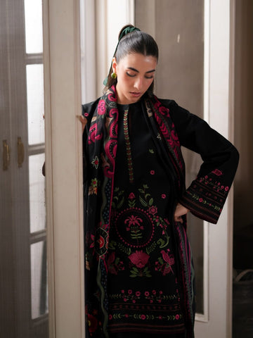 Gul-e-Siyah (3-Piece Embroidered Premium Cotton Suit)