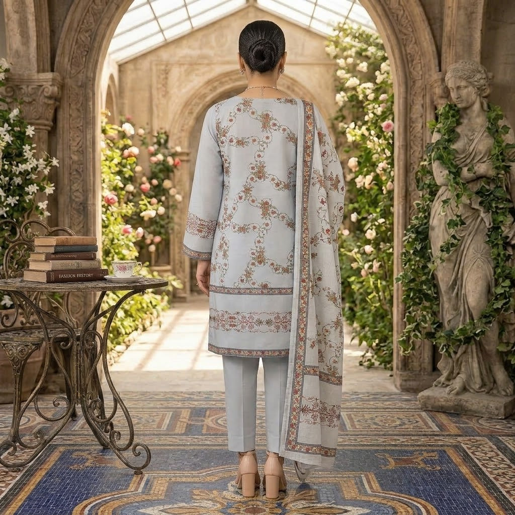 Mehtaab ( 3 Piece Silk Printed Suite )