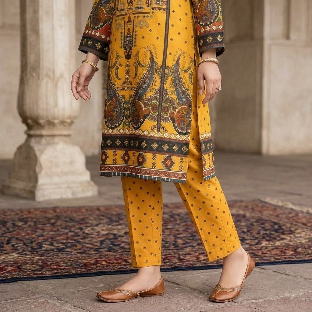 ZarPosh ( 3 Piece Silk Printed Suite )