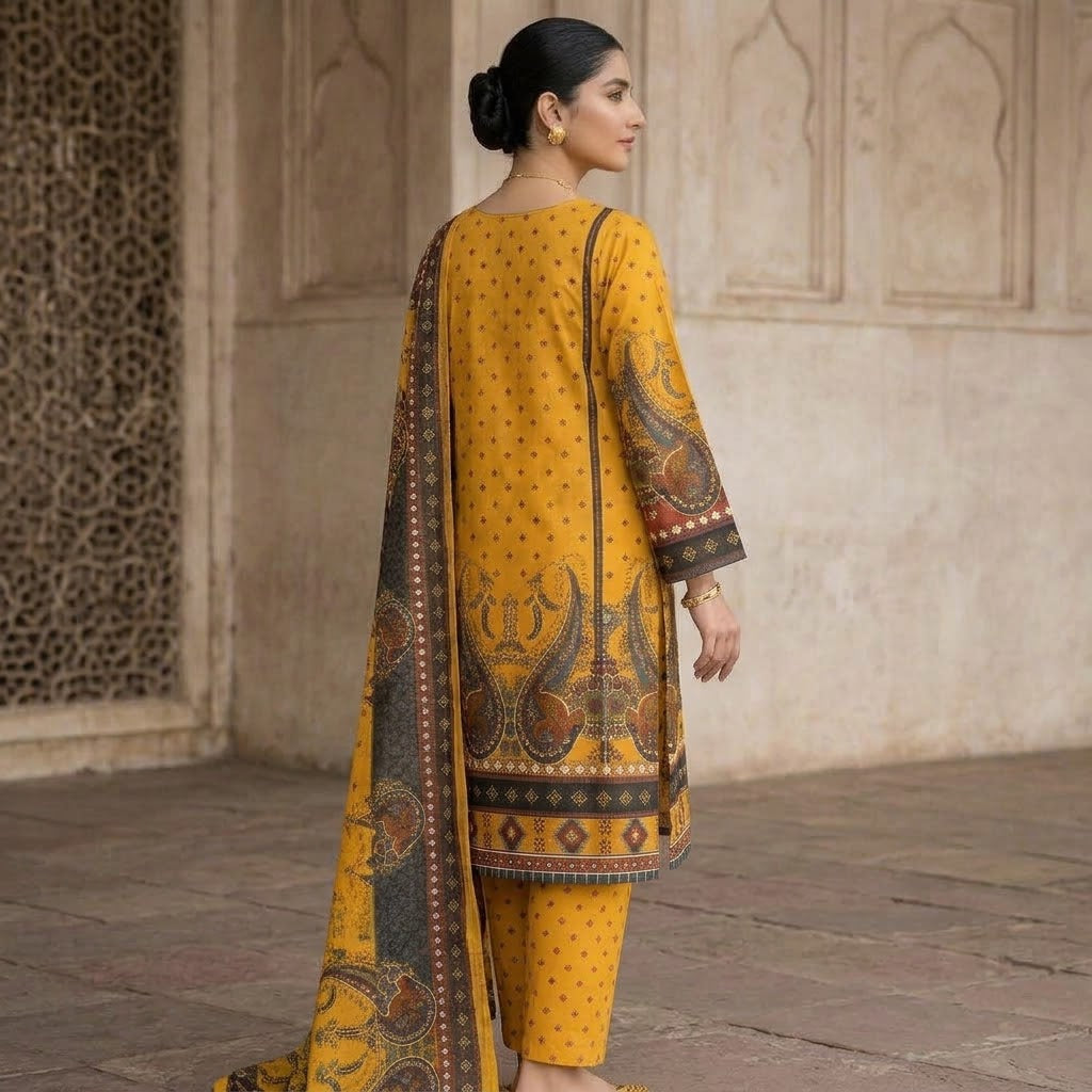 ZarPosh ( 3 Piece Silk Printed Suite )